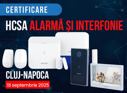 Invitație la evenimentul de certificare HCSA - Alarmă și Interfonie Hikvision – Cluj-Napoca, 18 septembrie 2025