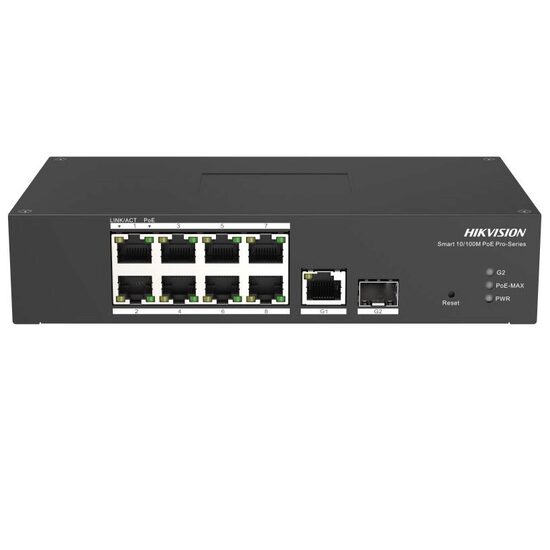 Switch Smart Managed 8 porturi HIKVISION DS-3T1310P-SI/HS, Extended POE, Layer 2, Watchdog