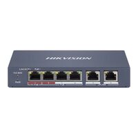 Switch Smart Managed 4 porturi HIKVISION DS-3E1106HP-EI, Extended POE, Watchdog