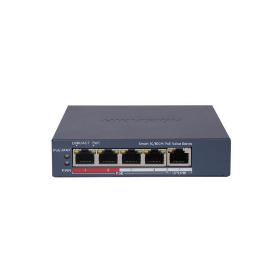 Switch Smart Managed 4 porturi HIKVISION DS-3E1105P-EI/M, Extended POE, Watchdog 