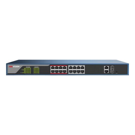 Switch Smart Managed 16 porturi HIKVISION DS-3E1318P-EI, Extended PoE, Watchdog