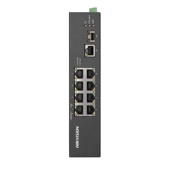 Switch industrial 8 porturi HIKVISION DS-3T0310HP, Extended PoE, Watchdog