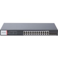 Switch Smart Managed 24 porturi HIKVISION DS-3T1528HP-SI-24P4F(O-STD)/No Power, Extended PoE
