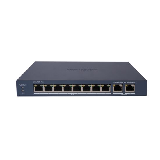 Switch smart managed 8 porturi HIKVISION DS-3E1310P-EI/M, Extended PoE