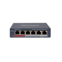 Switch 4 porturi HIKVISION DS-3E0106P-E/M (B), Extended PoE, Layer 2