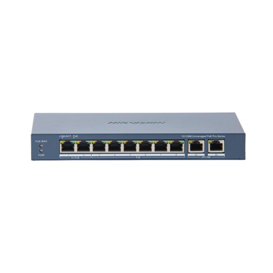 Switch 8 porturi HIKVISION, DS-3E0310HP-E (C), Extended PoE, Watchdog