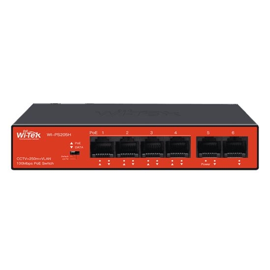 Switch 4 porturi WI-PS205H V3, Extended PoE, Watchdog