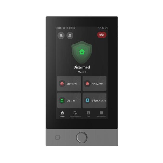 Tastatura BUS HIKVISION AX HYBRID PRO G2 DS-PK670MDW-HWE/Black, Touchscreen color LCD