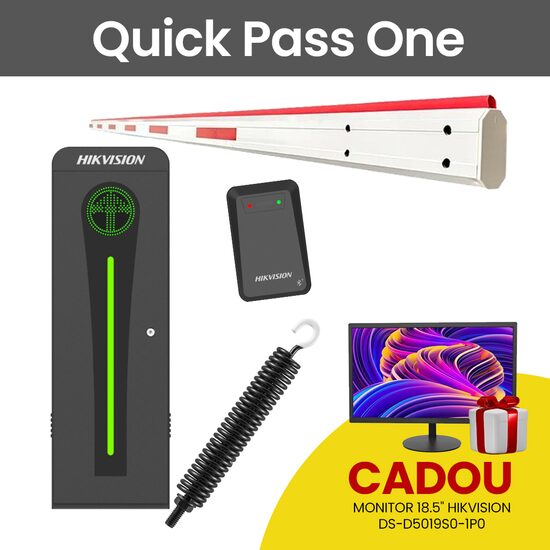 KIT Bariera Auto Quick Pass One + Monitor Cadou