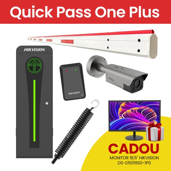 KIT Bariera Auto Quick Pass One PLUS + Monitor Cadou