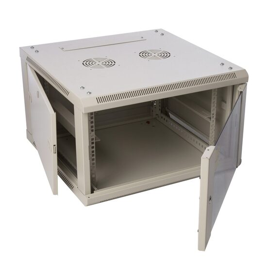 Dulap rack de perete 6U, 60x60x37 cm, metalic, montaj usor, wmf6u600