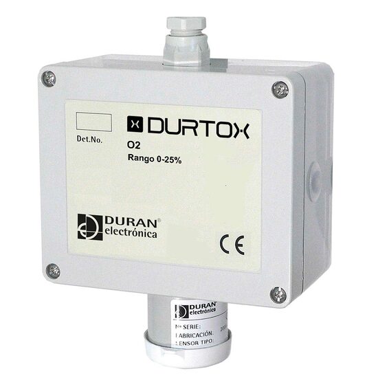 Detector oxigen Duran EUDT-O2, senzor electrochimic, afisaj lcd, alimentare 24v dc, iesire releu, montaj pe perete, monitorizare concentratie oxigen, sistem alarma