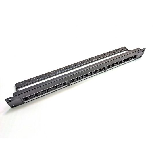Patch panel 19 inch 24 porturi utp neechipat 1U KJ UTP PP24Y-PKJ-2221 